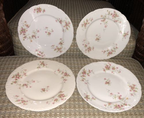 Set Of 4 Theodore Haviland Limoges France Luncheon 9” Plates
