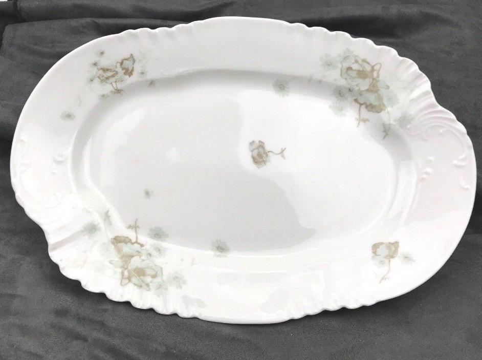 Limoges France L Sazerat Antique Oval Platter 16 1/8