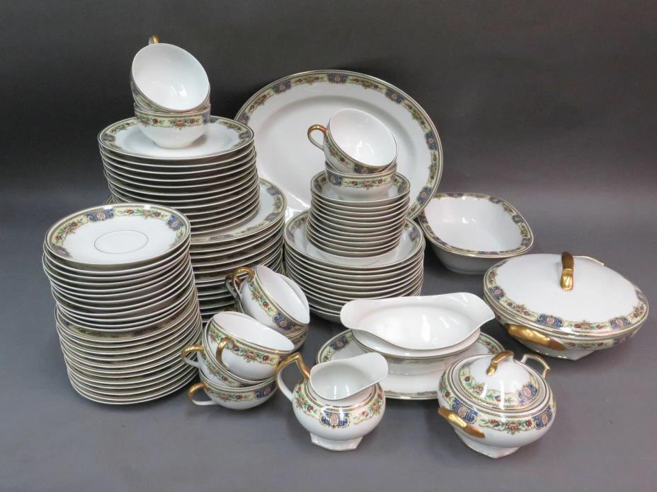 89 Pc. Limoges La Cloche Tressemanes & Vogt France China Lot - TRV