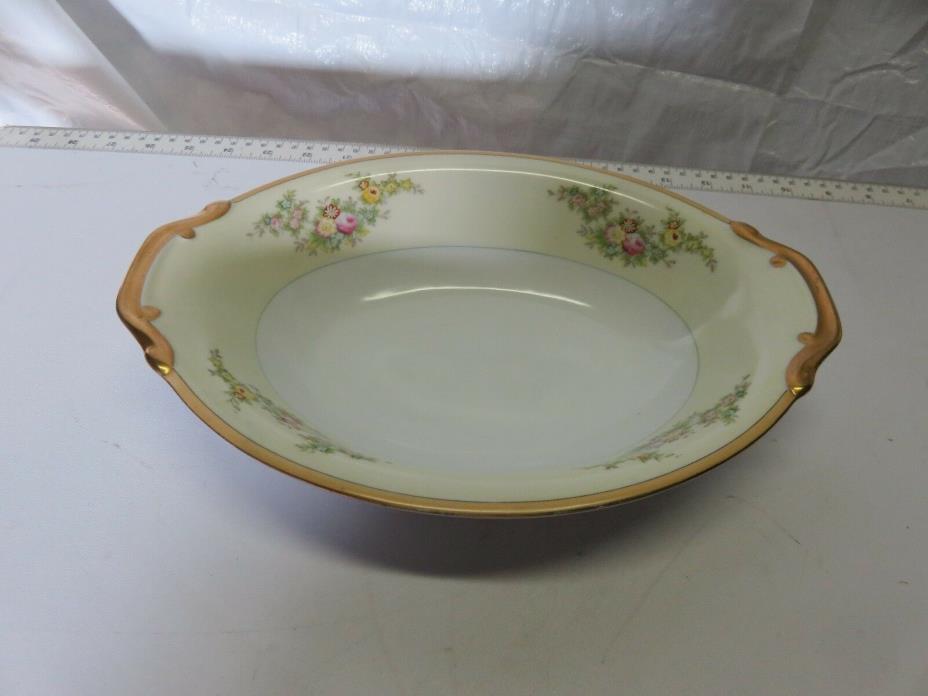 Meito China serving bowl gold trimmed hand painted Japan 11