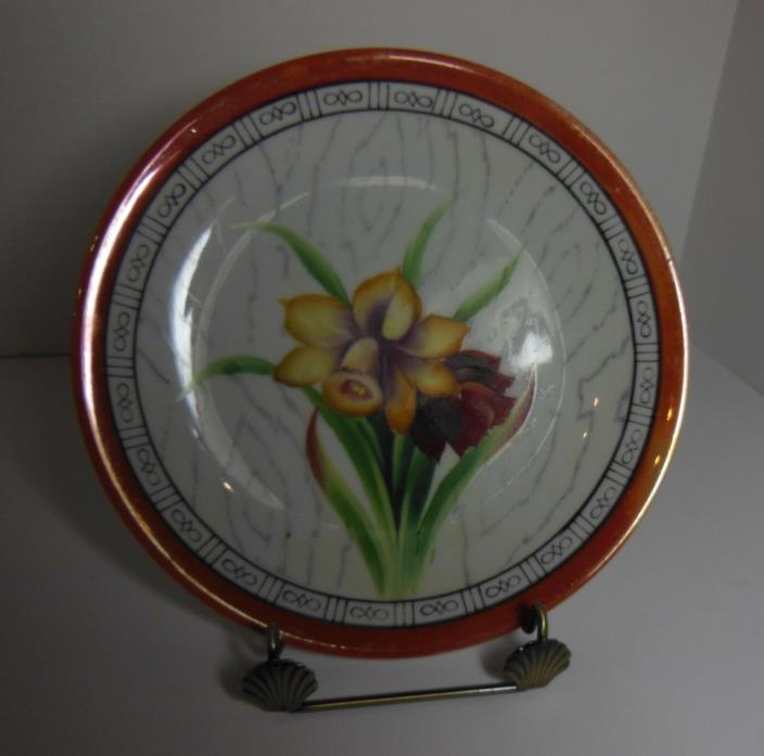 Chikaramachi Japan Hand Painted Plate Iris