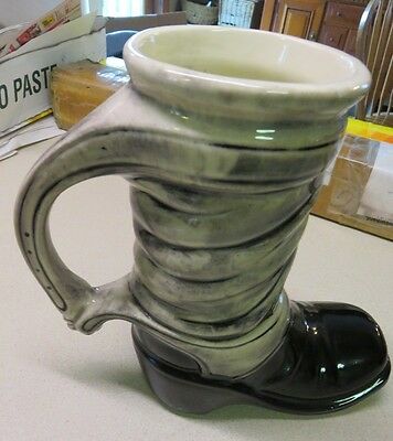 McCoy Black and White Boot Stein #6059