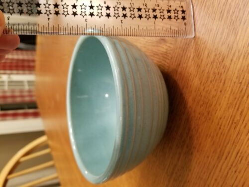 Vintage McCoy Pottery TURQUOISE Ribbed 5