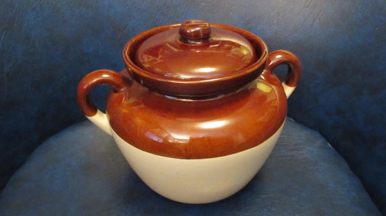 Vintage MCCOY 342 OVENPROOF LIDDED 2 HANDLE BEAN POT