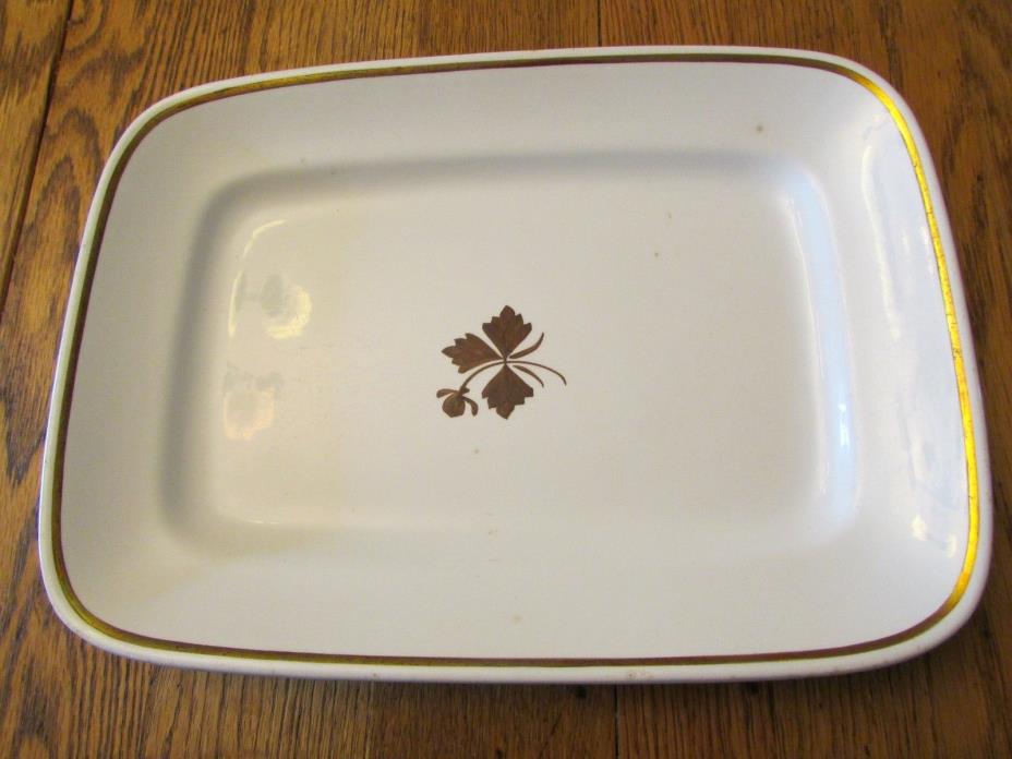 Alfred Meakin Tea Leaf England Royal Ironstone China 14 in Copper Luster Platter