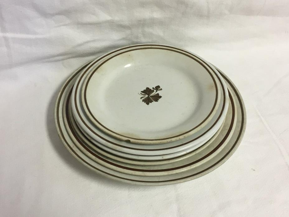 6 Alfred Meakin Royal Ironstone China Tea Leaf Plates Various Sizes