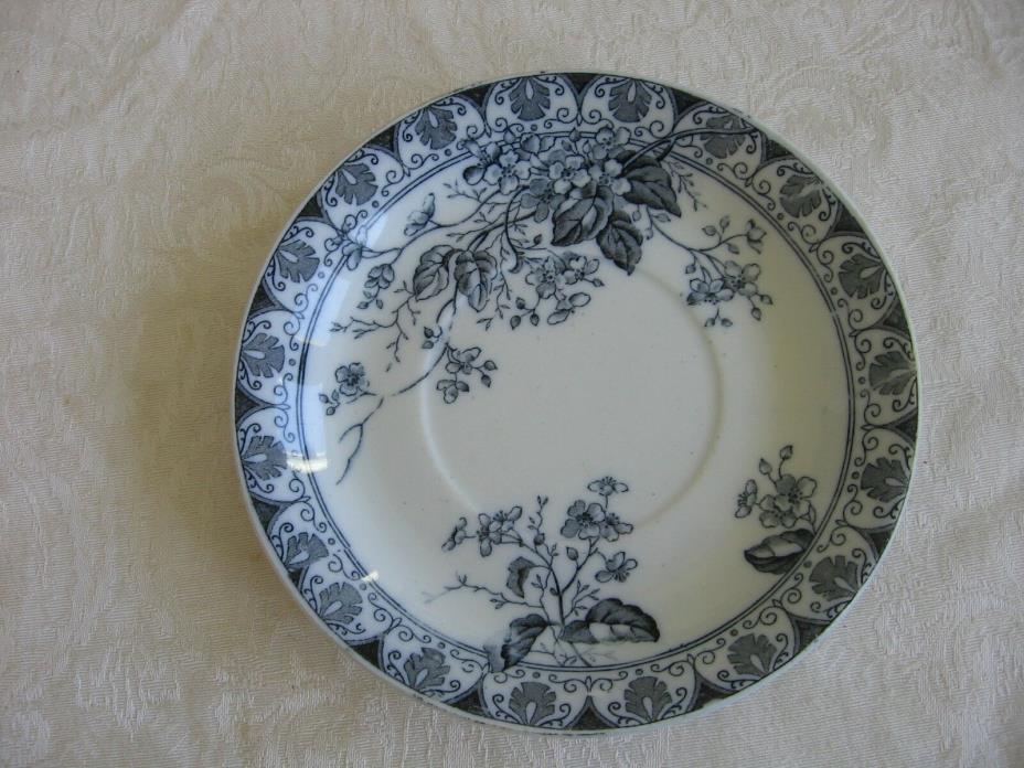 Parisian Granite Rosaline Pattern Alfred Meakin England Blue and White Saucer