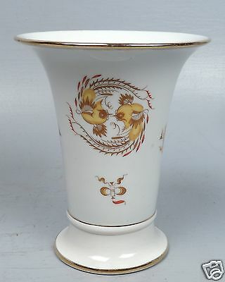 Fine Meissen Porcelain Yellow Dragon Pattern Trumpet Vase - Flower Drache PC