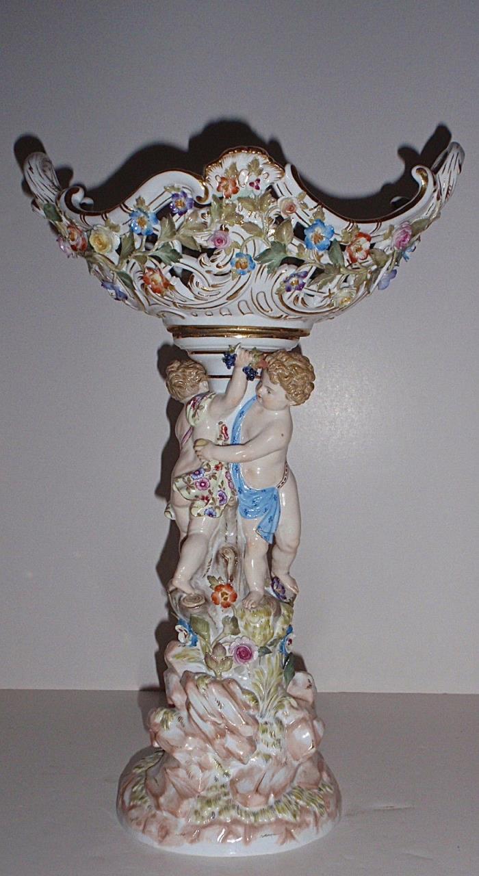 Meissen Tall Centerpiece Bowl with Cherubs- A Magnificent Treasure