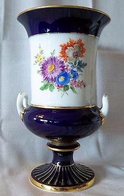 MEISSEN COBALT BLUE DOUBLE HANDLED 9.5