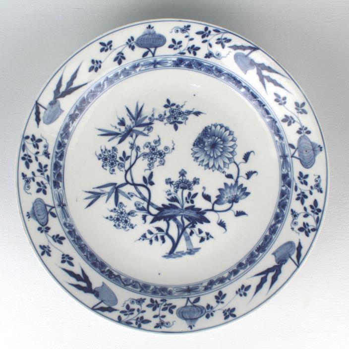 Large Antique Meissen Marcolini Period Blue Onion Pattern Porcelain Charger - PC