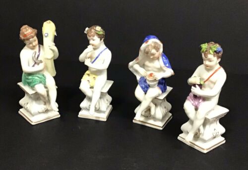 18th Century Meissen Porcelain Four Seasons Figurines
