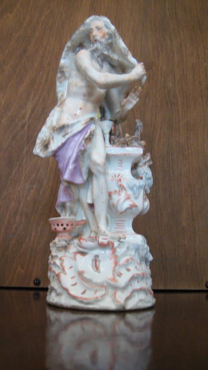 MEISSEN FIGURE OF WINTER FROM THE FOUR SEASONS, C 1760