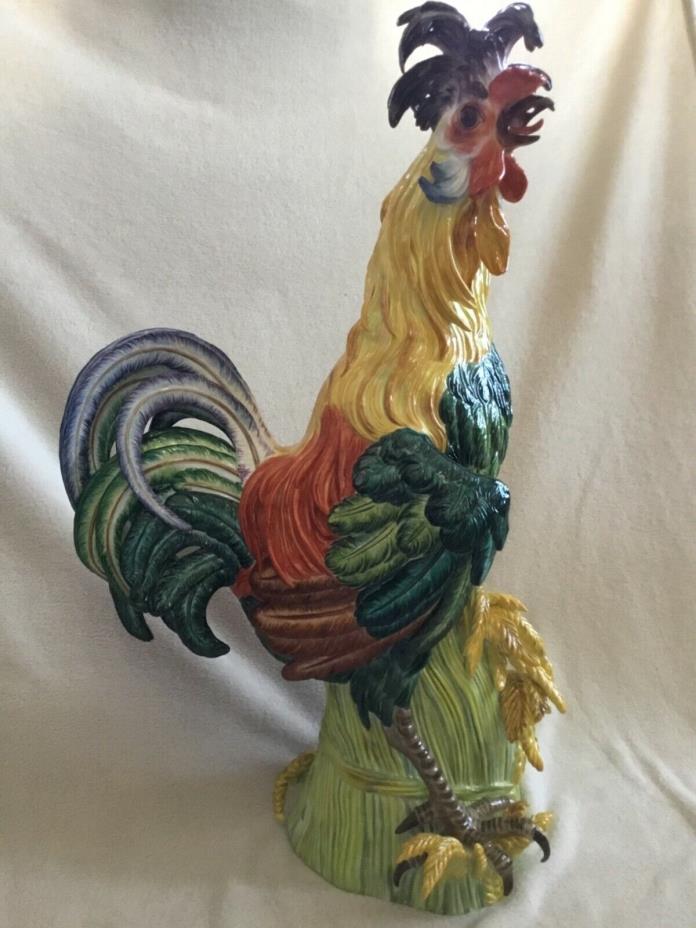 very large 31’ heavy Meissen rooster mint condition