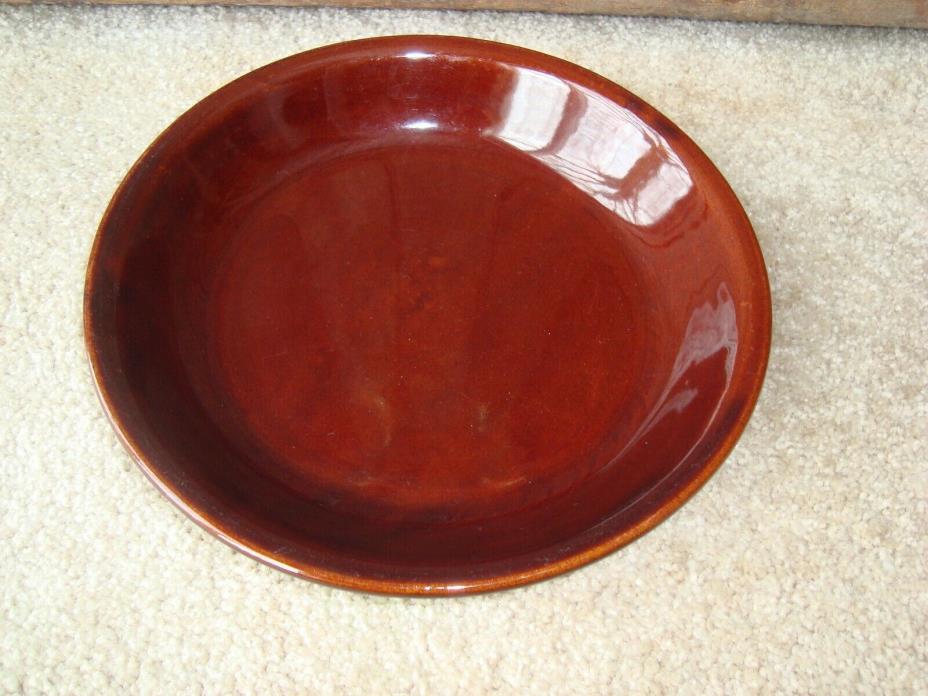 MARCREST STONEWARE BROWN DAISY DOT PIE PLATE