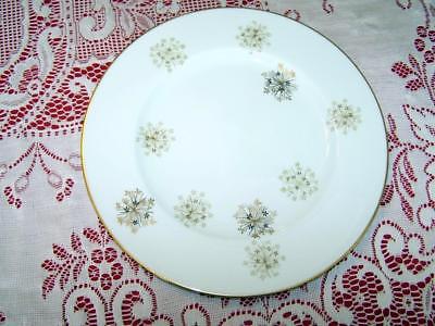 VTG Noritake SNOWFLAKE Gold Green Black Snowflakes 10 7/8