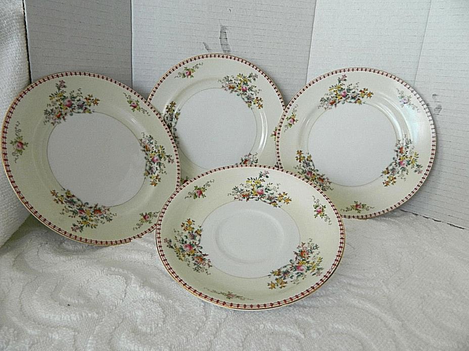 Vintage Hand Painted Meito China  3 bread plates 1 saucer