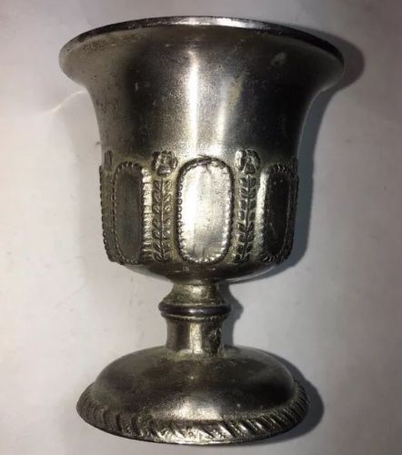 vintage antique silver plated Cup with raised filigree made in occupied japan