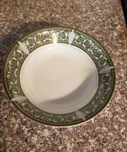 Vintage Bristol Spanish Scroll Green White Gold 9.5