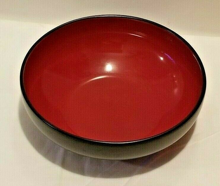 Home Thailand Red Glaze and Black Matte Worldview Soup/Cereal Bowl