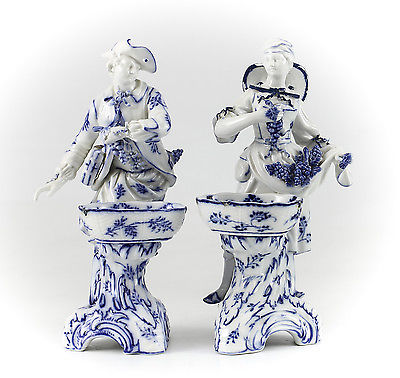 Pair Royal Berlin Porcelain Grape Gatherers Figurines 19th century; Hand Painted