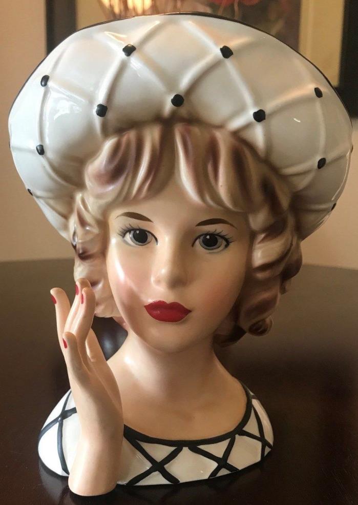Vintage Head Vase, known as Criss-Cross Chrissy, 7