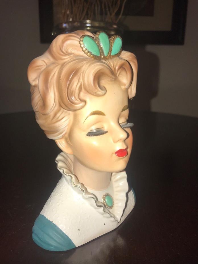 Vintage Lady Head Vase, 7