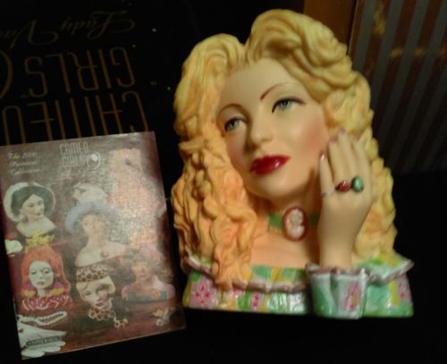 Cameo Girls Head Vase  Angeline 1973 California Natural FREE SHIPPING LV-018