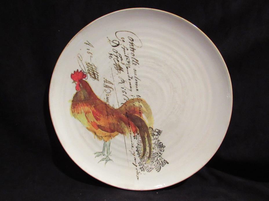 WILLIAMS SONOMA Stoneware ROOSTER SCRIPT Large 15