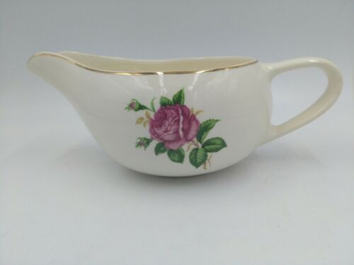 Vtg Paden City Pottery Rose Gravy/Sauce boat