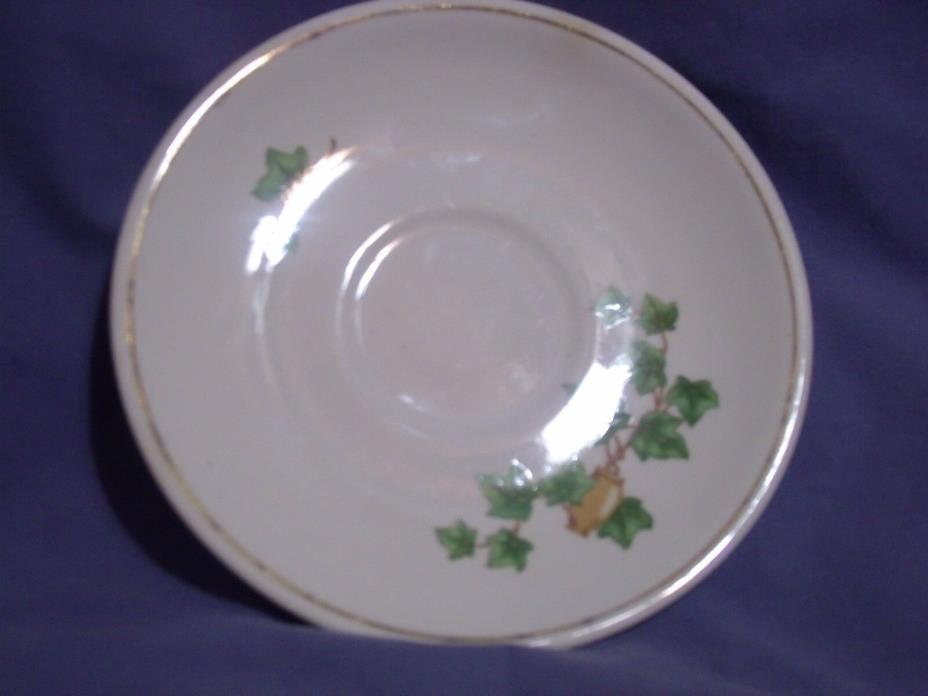 Paden City pottery bread and butter plate ivy chipped