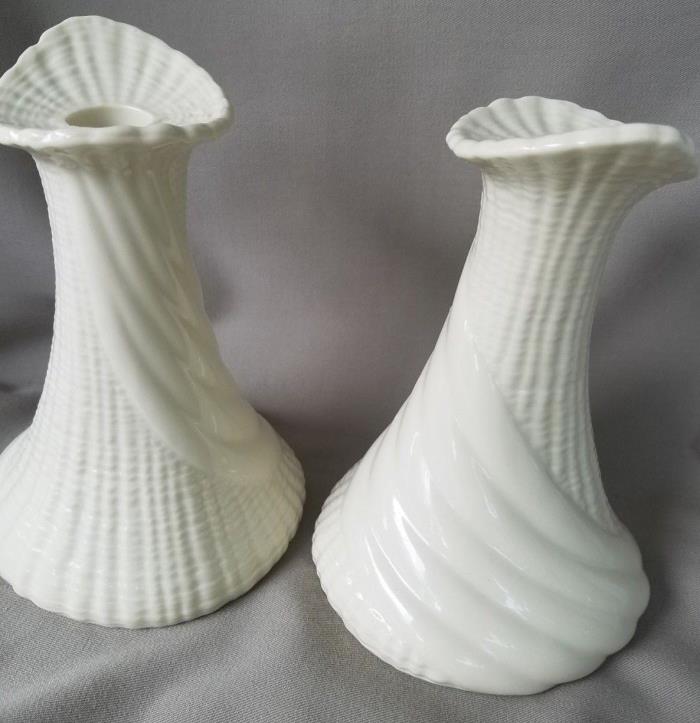 Set of Two Portmeirion Seascapes Oyster Candle Holders