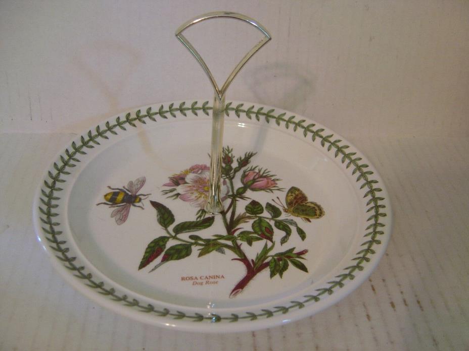 PORTMEIRION BOTANIC GARDEN ONE TIER SNACK PLATE WITH HANDLE