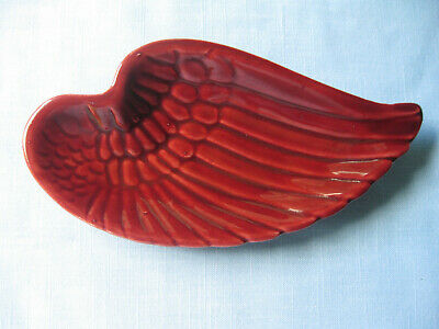 VINTAGE RED WING POTTERY WING ASHTRAY SPOON REST EXCELLENT CONDITION USA