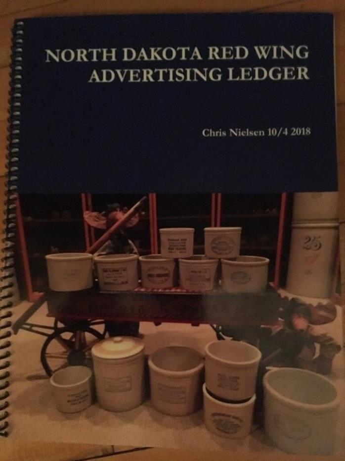 Red Wing Stoneware North Dakota Red Wing Advertising Ledger
