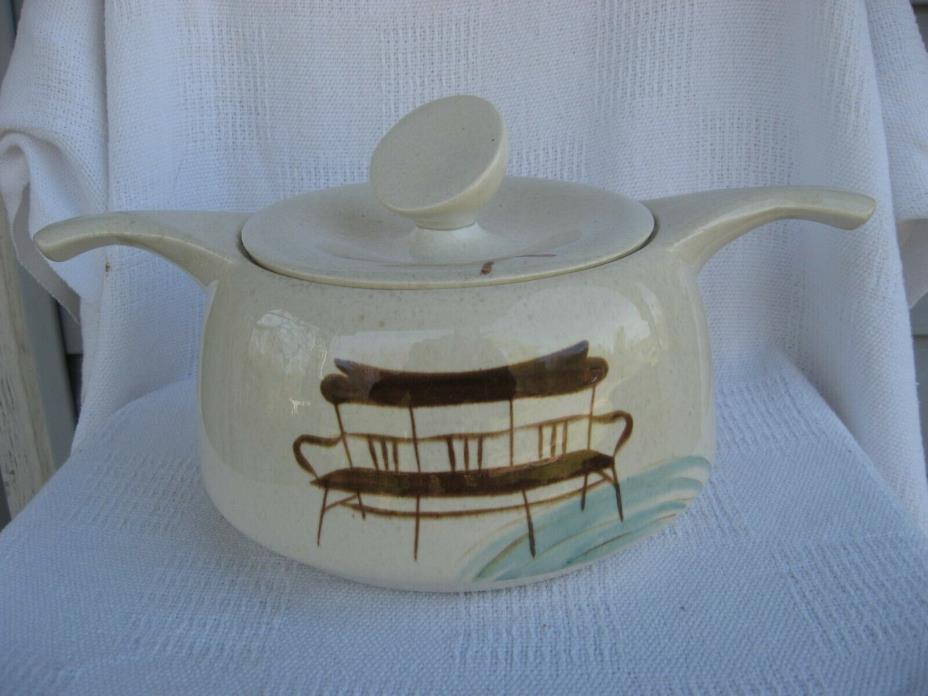 1950's Red Wing Casserole w/Lid-Rare Hearthside Line-Very Nice Condition.