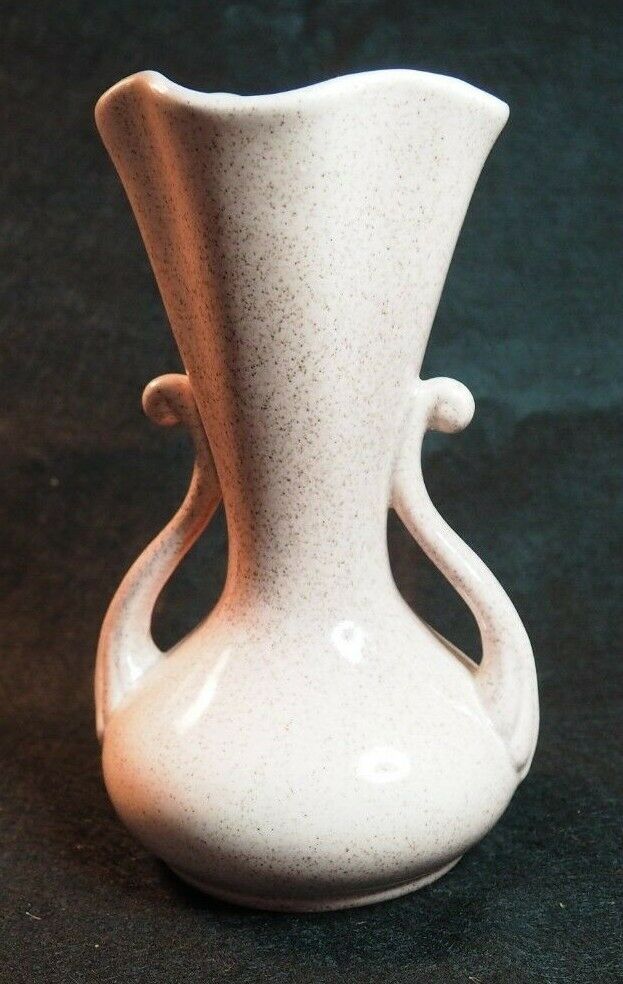 Vintage Red Wing 505 Pottery Double Handled Bud Flower Vase Pink