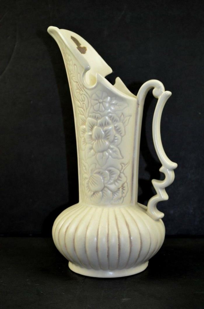 Red Wing Pottery Ewer Pitcher #1187 Ivory Color 12