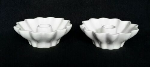 Vintage Red Wing Pottery Candle Holders 1619 Ivory