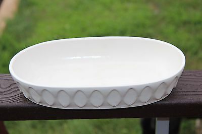 Vintage Red Wing Console Bowl Ivory thumbprint rim marked 835