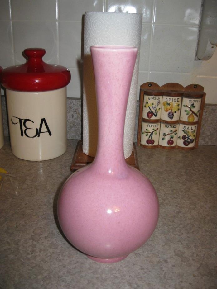 Vintage Red Wing Vase # 1557 Pink with color flecks in glaze