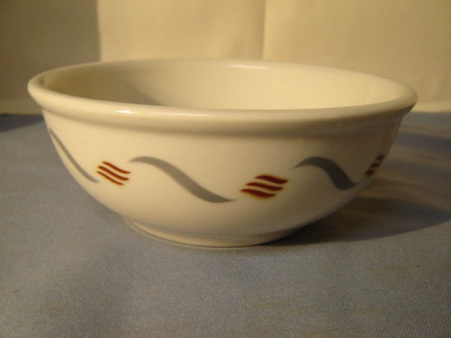 Vintage Sterling China Mid Century Modern Airbrush Pattern Chili Bowl