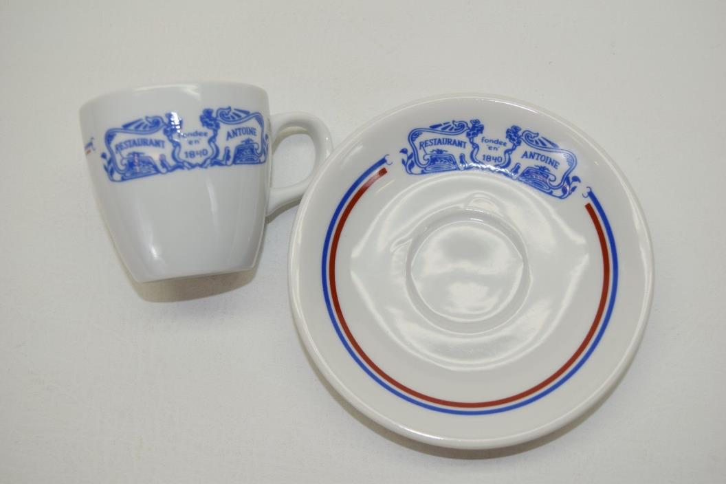 YOUNGBERG & CO ANTOINE’S RESTAURANT NEW ORLEANS DEMITASSE CUP & SAUCER