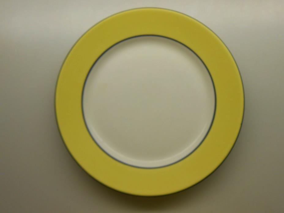 Vintage Wallace China Restaurant Ware - Luncheon Plate - Yellow Black White