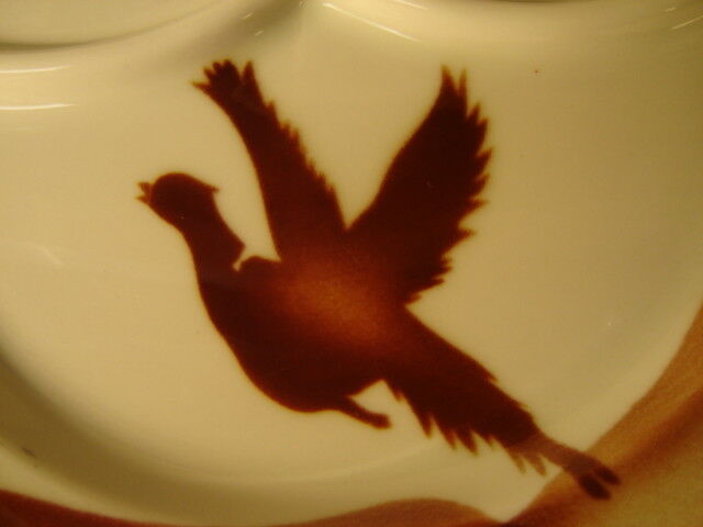 Vintage Jackson China Air Brush Flying Ducks Grill Plate