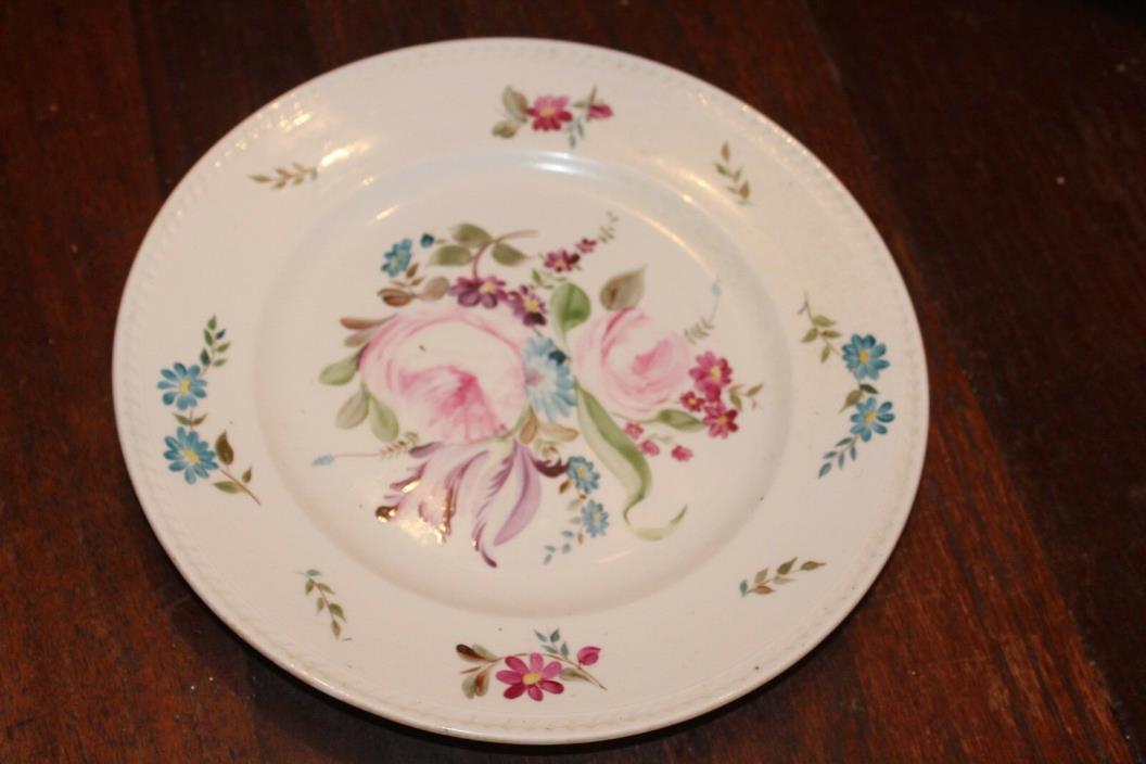 1835-1840 Ridgway english Imperial Stone China DINNER PLATE Gaudy hand painted