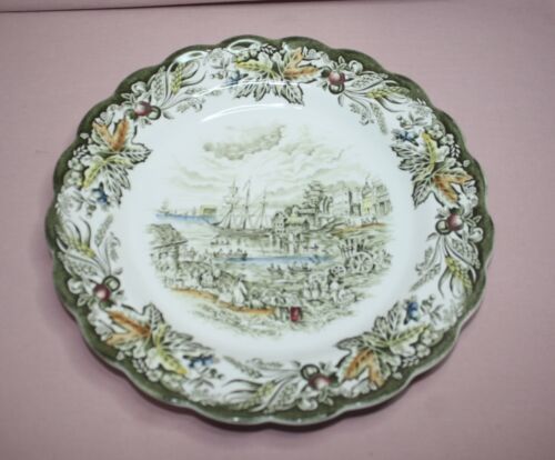 TORONTO FISH MARKET HERITAGE PLATE  RIDGEWAY  BARLETT'S SCENE EARLY CANADA1842