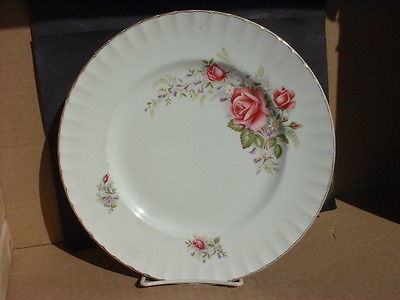 Regal Rose Ridgway Plate-Rose White Mist with 22k Gold Trim