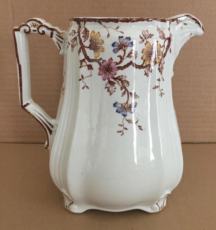 Rare Antique Brown Porcelain Ridgways (Ridgway) EWER PITCHER Carlton No. 72235