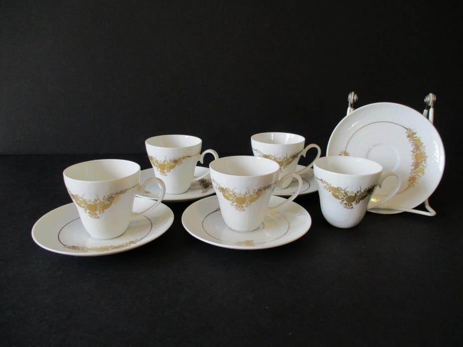 5 Rosenthal Germany Medley Demitasse Cups & Saucers